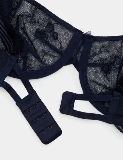 Helena Embroidery Wired Demi Cup Bra (A-E)