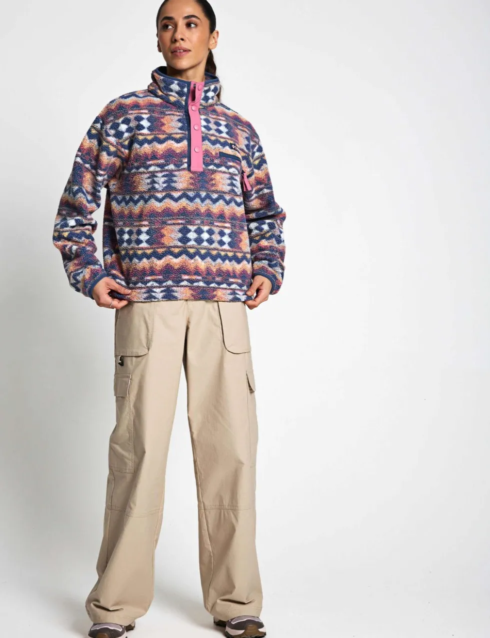 Helvetia Funnel Neck Fleece Sweatshirt