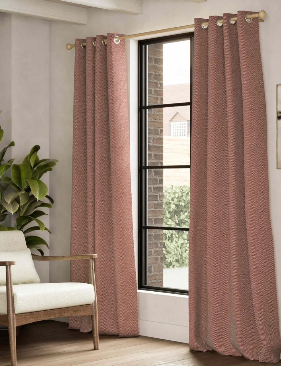 Herringbone Eyelet Curtains