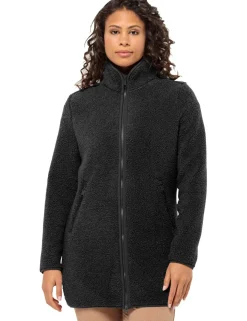High Curl High Neck Longline Fleece Jacket