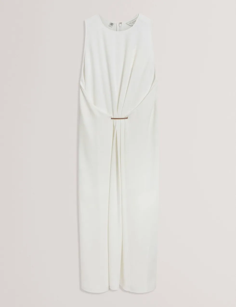 High Neck Bar Detail Midi Dress