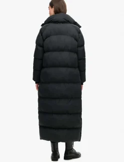 High Neck Longline Puffer Jacket