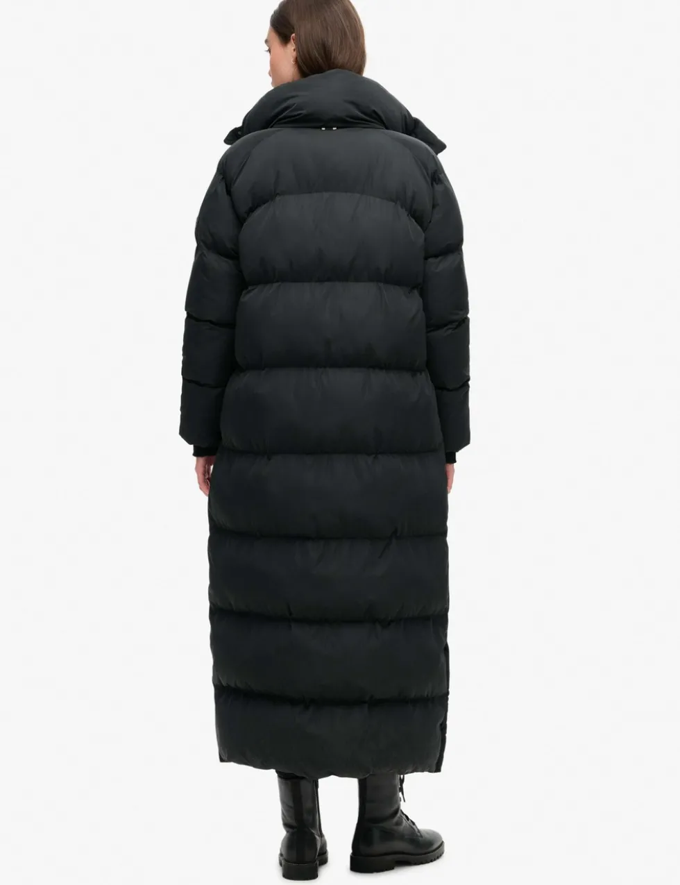 High Neck Longline Puffer Jacket