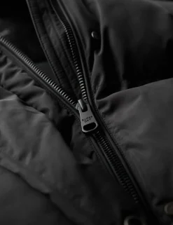 High Neck Longline Puffer Jacket