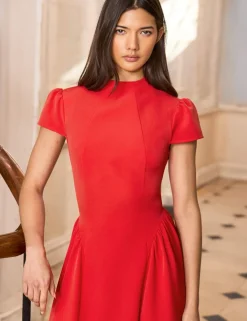High Neck Maxi Skater Dress