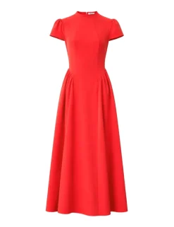 High Neck Maxi Skater Dress