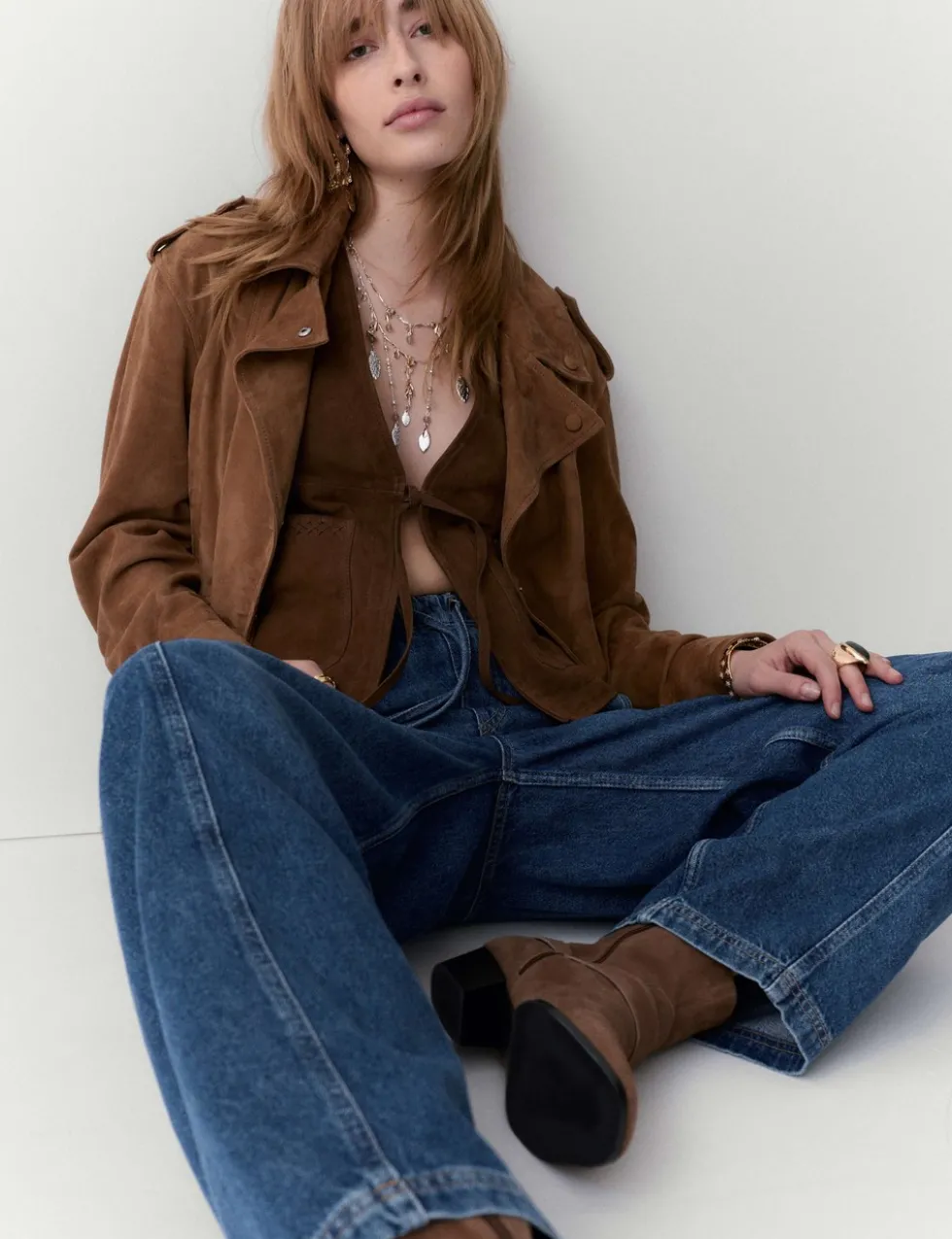 High Waisted Barrel Ankle Grazer Jeans