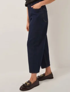 High Waisted Barrel Ankle Grazer Jeans