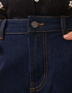 High Waisted Barrel Ankle Grazer Jeans