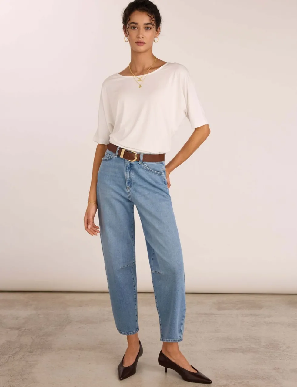 High Waisted Barrel Jeans