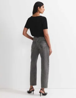 High Waisted Barrel Leg Jeans
