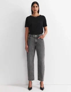 High Waisted Barrel Leg Jeans