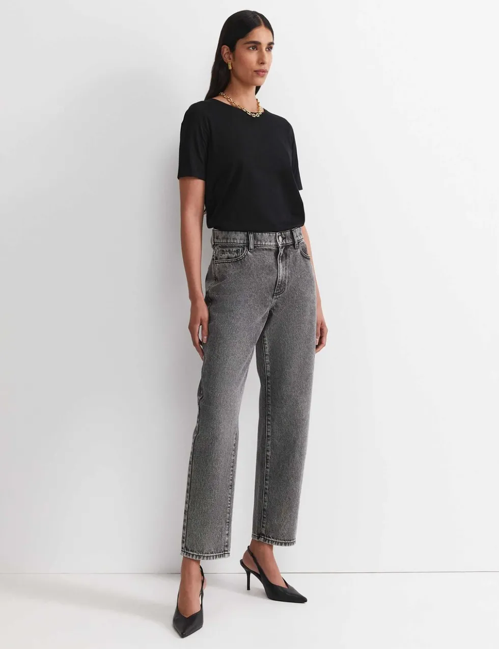 High Waisted Barrel Leg Jeans