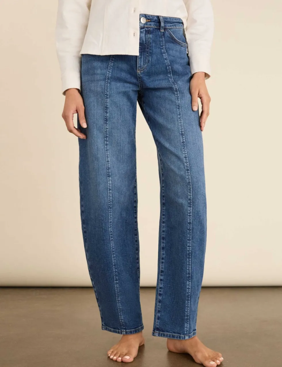 High Waisted Barrel Leg Jeans