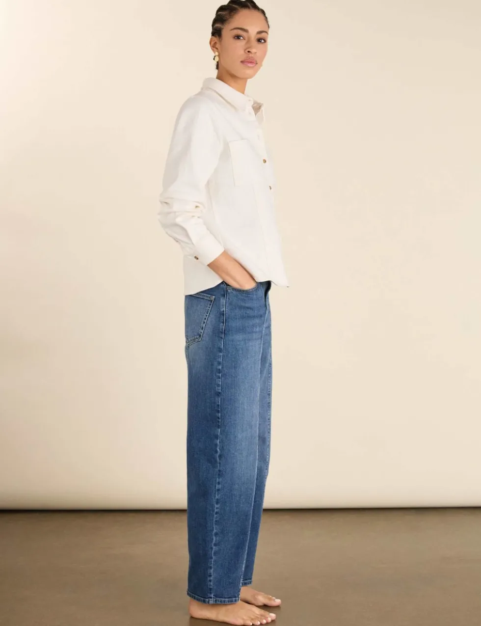 High Waisted Barrel Leg Jeans