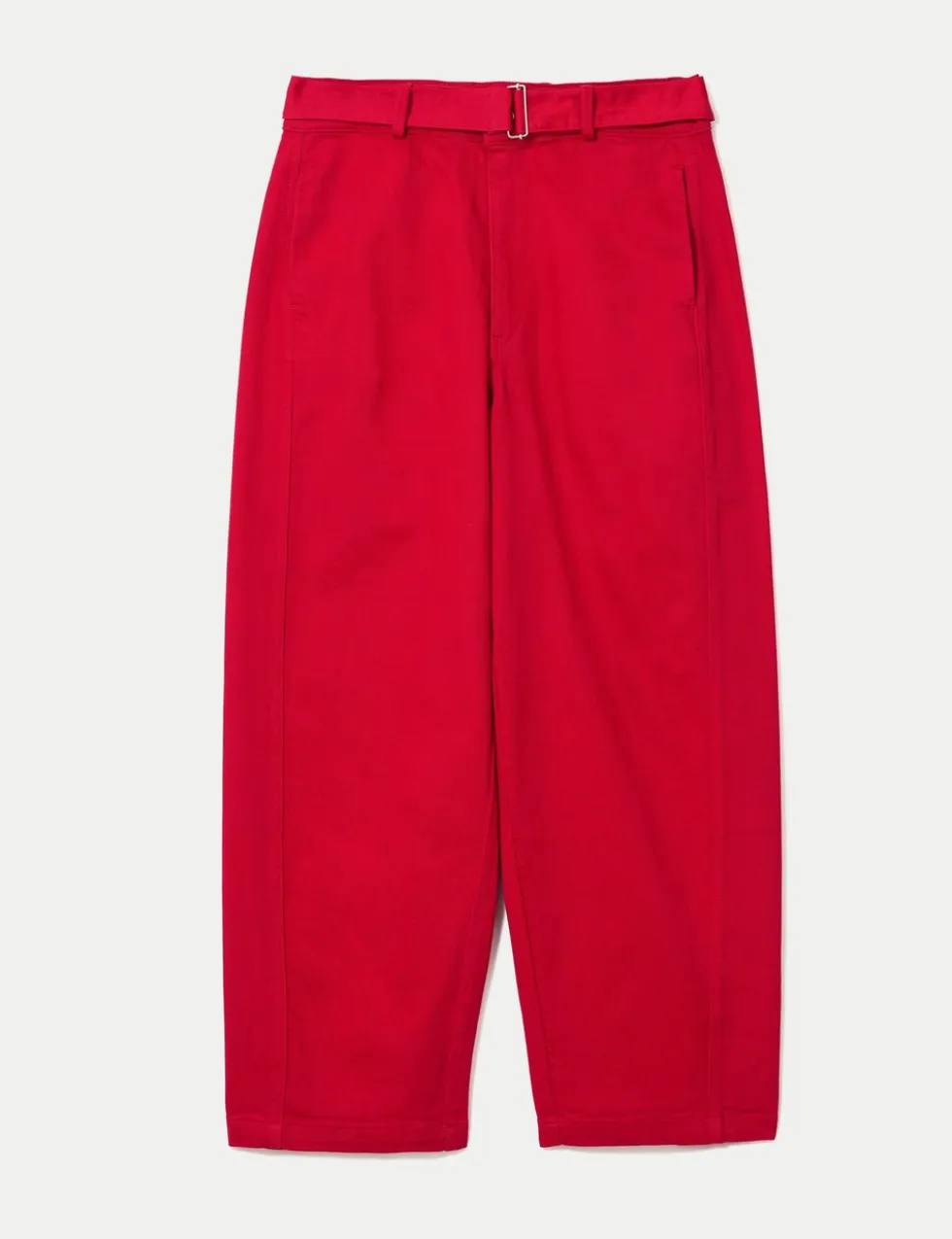 High Waisted Belted Barrel Jeans