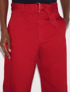 High Waisted Belted Barrel Jeans