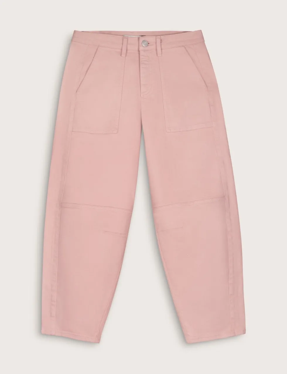 High Waisted Cargo Barrel Leg Jeans