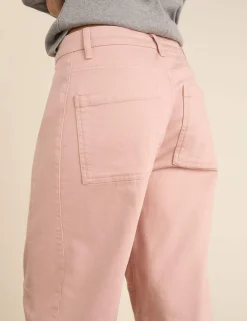 High Waisted Cargo Barrel Leg Jeans