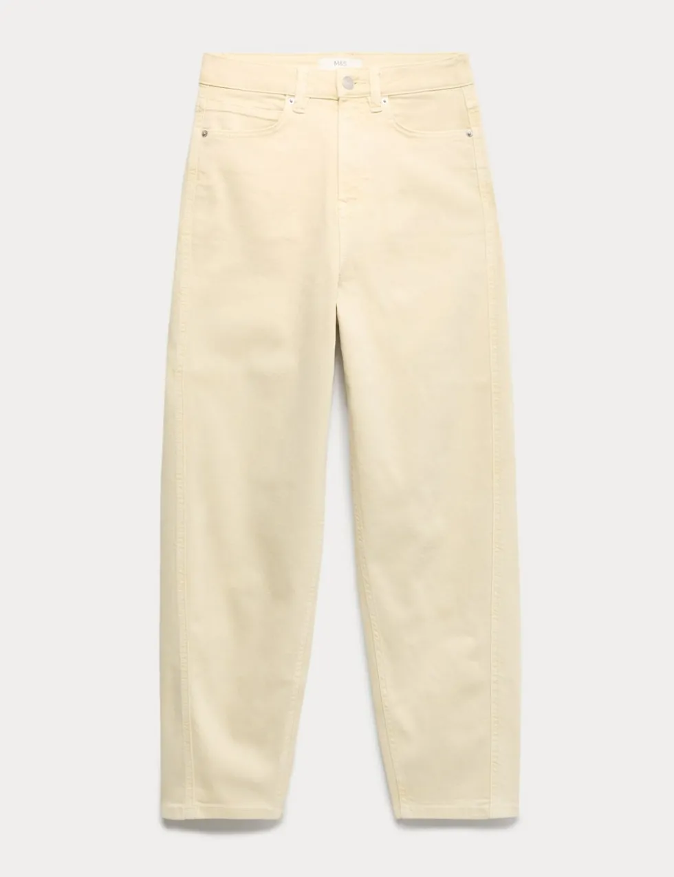 High Waisted Carrot Leg Ankle Grazer Jeans