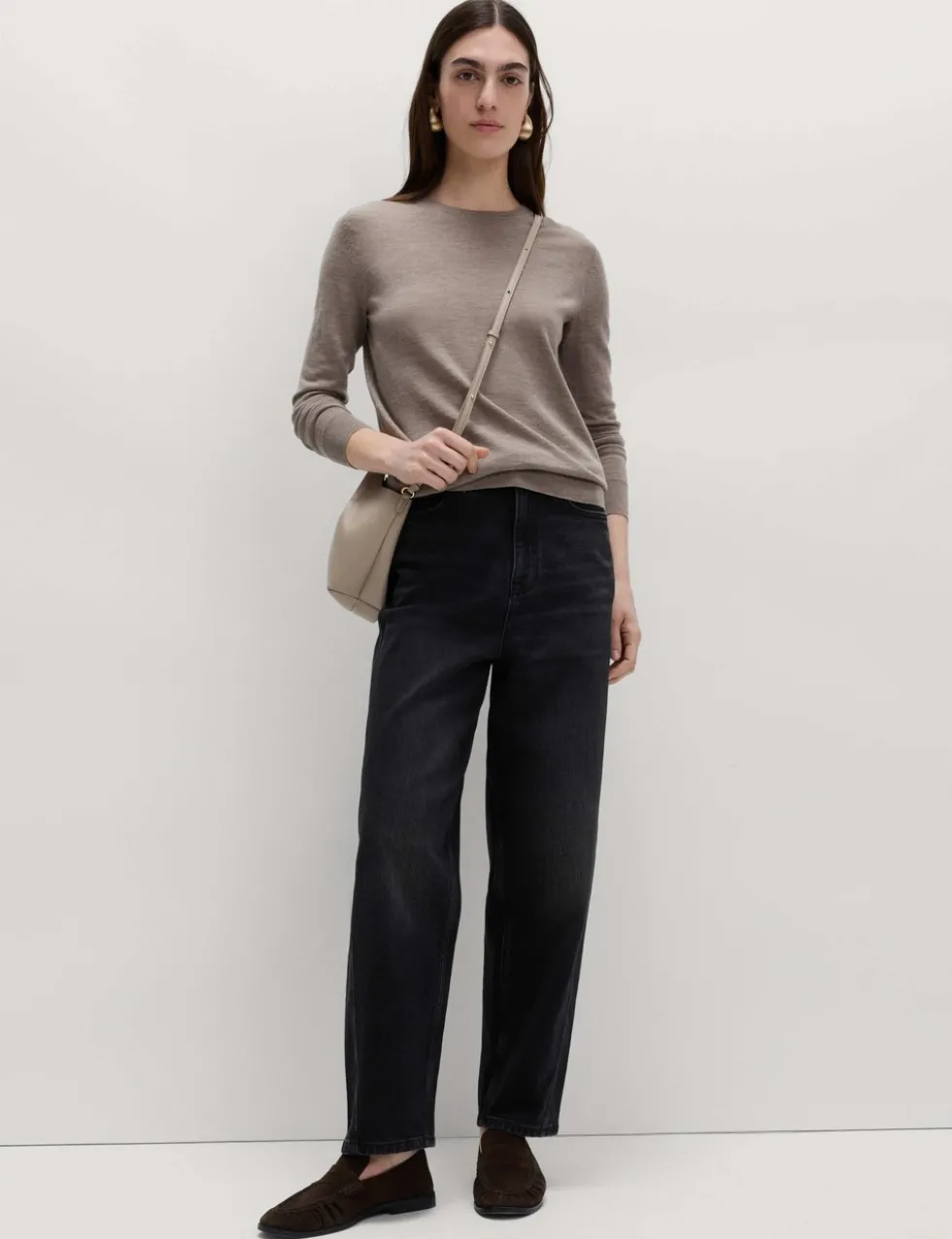 High Waisted Carrot Leg Ankle Grazer Jeans