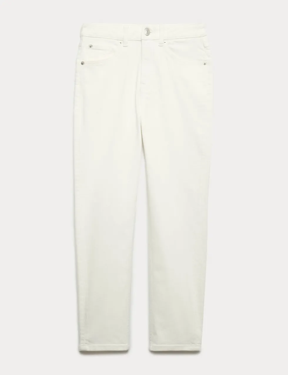 High Waisted Cropped Slim Fit Jeans