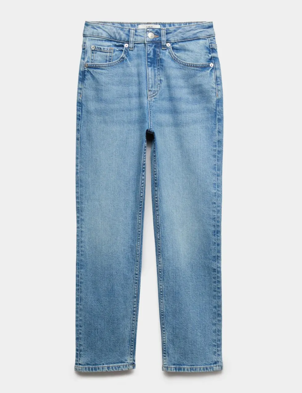 High Waisted Cropped Slim Fit Jeans