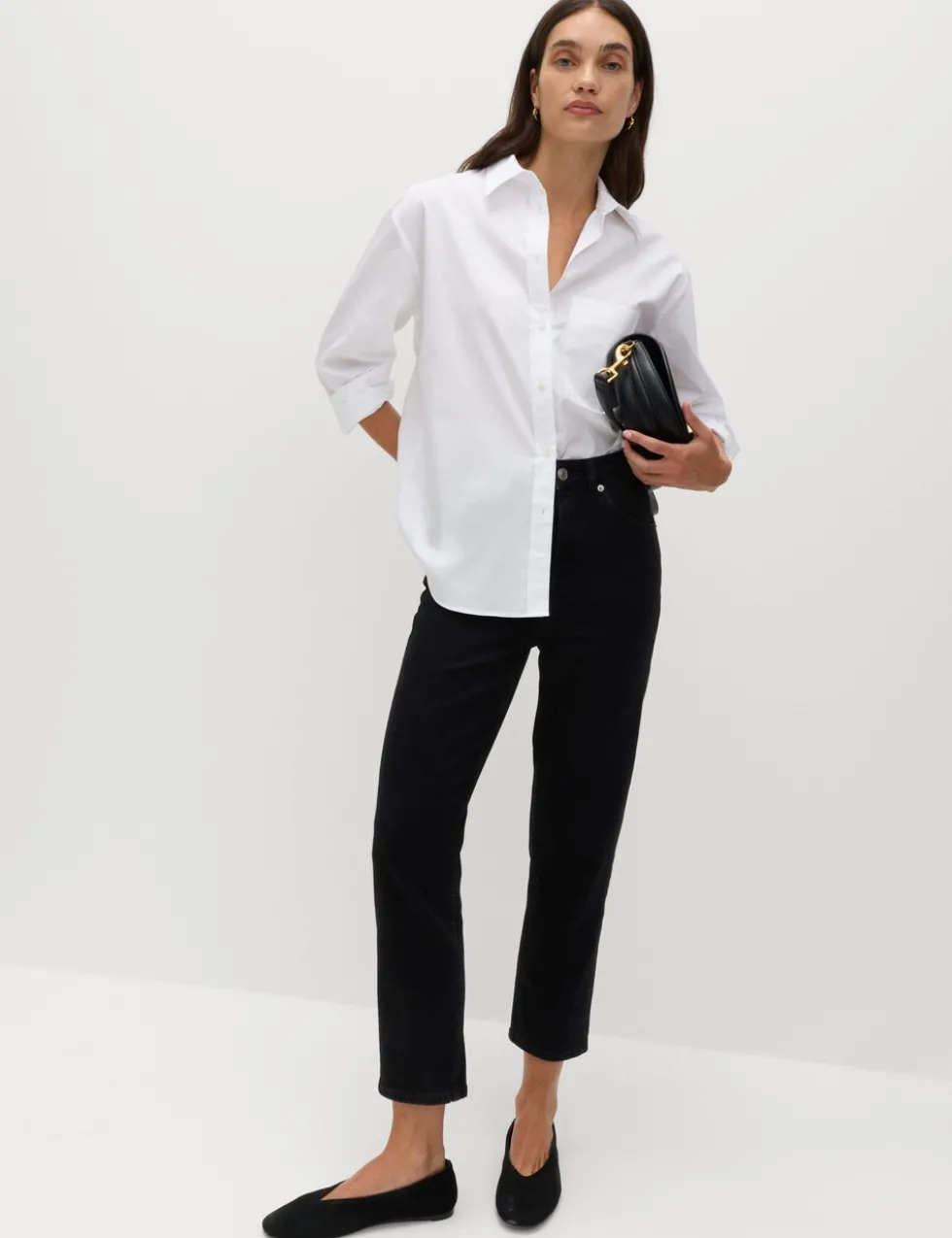 High Waisted Cropped Slim Fit Jeans
