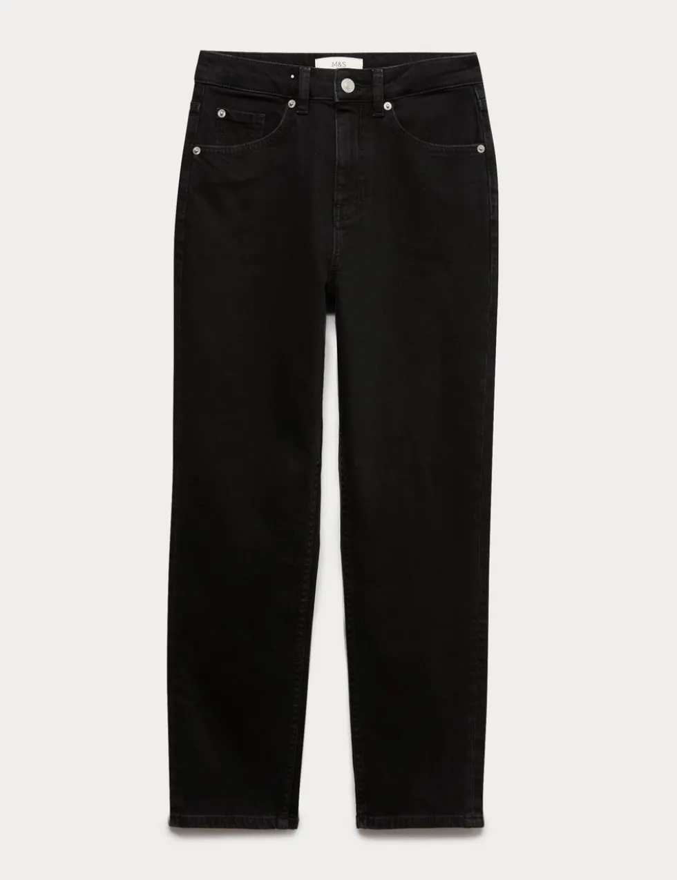 High Waisted Cropped Slim Fit Jeans