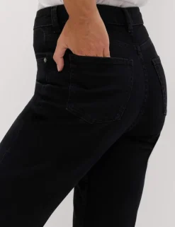 High Waisted Cropped Slim Fit Jeans