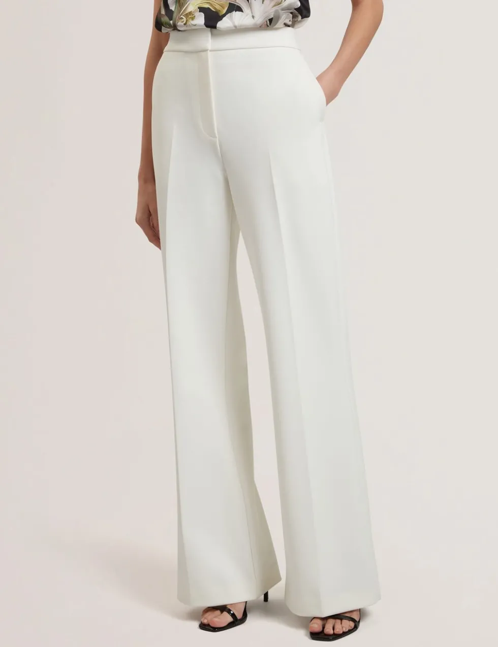 High Waisted Flared Trousers