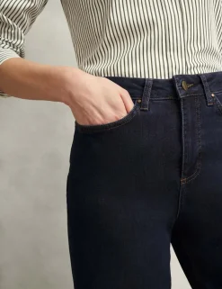 High Waisted Flared Wide Leg Cropped Jeans