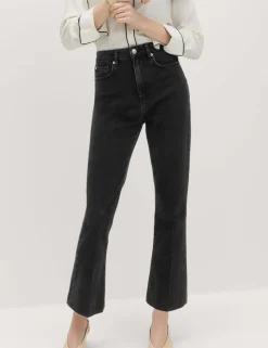 High Waisted Kickflare Cropped Jeans