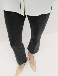 High Waisted Kickflare Cropped Jeans