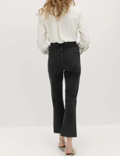 High Waisted Kickflare Cropped Jeans