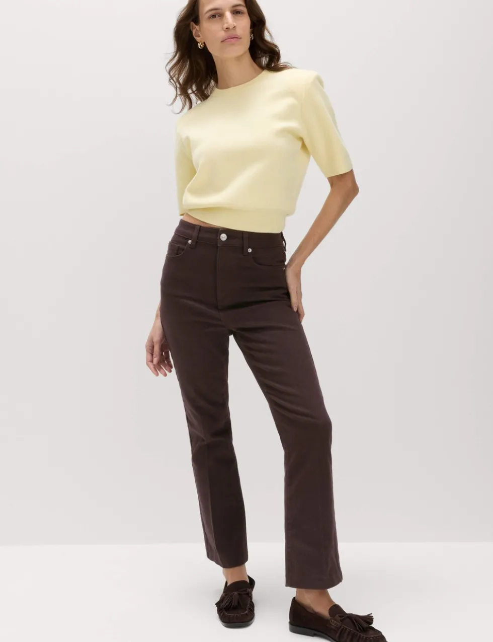 High Waisted Kickflare Cropped Jeans