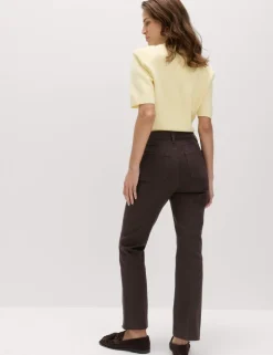 High Waisted Kickflare Cropped Jeans