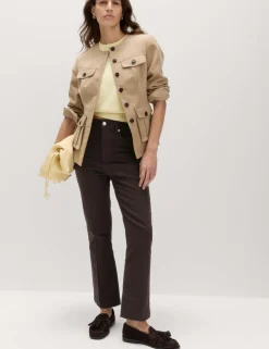 High Waisted Kickflare Cropped Jeans