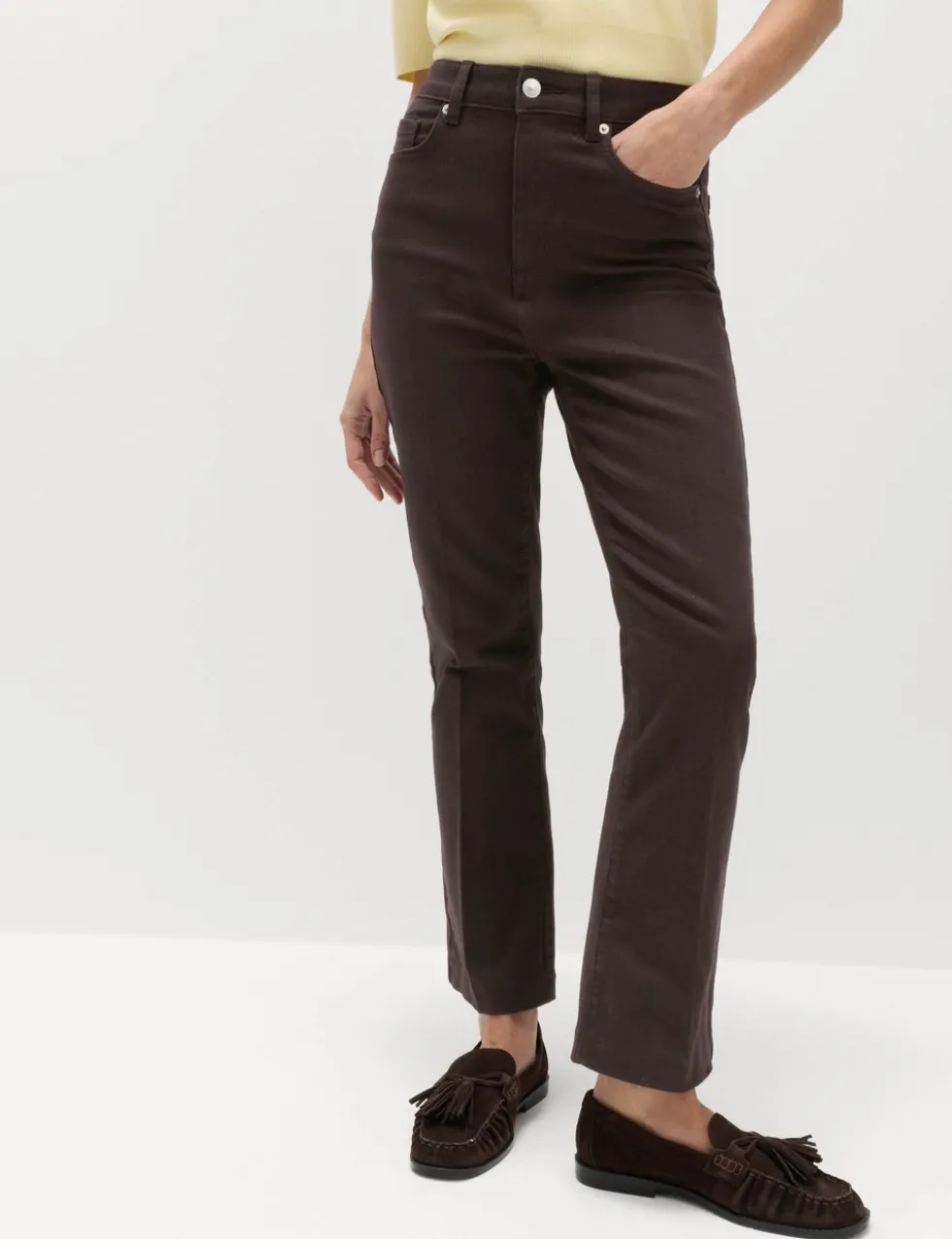 High Waisted Kickflare Cropped Jeans