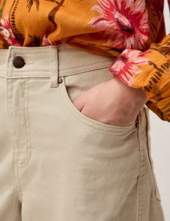 High Waisted Regular Wide Leg Cropped Jeans