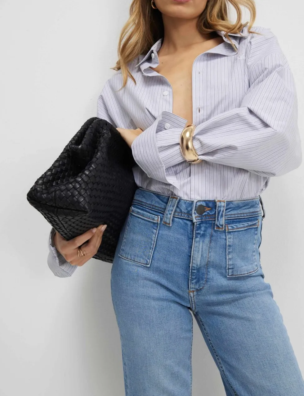 High Waisted Relaxed Flared Jeans