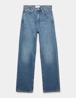 High Waisted Relaxed Straight Jeans