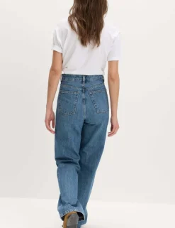 High Waisted Relaxed Straight Jeans