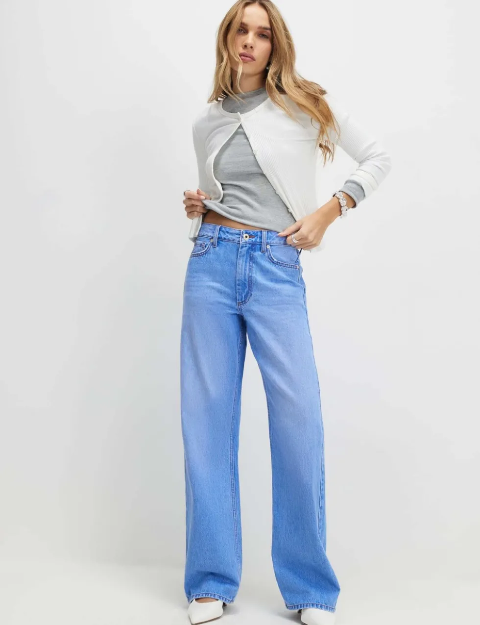 High Waisted Straight Leg Jeans