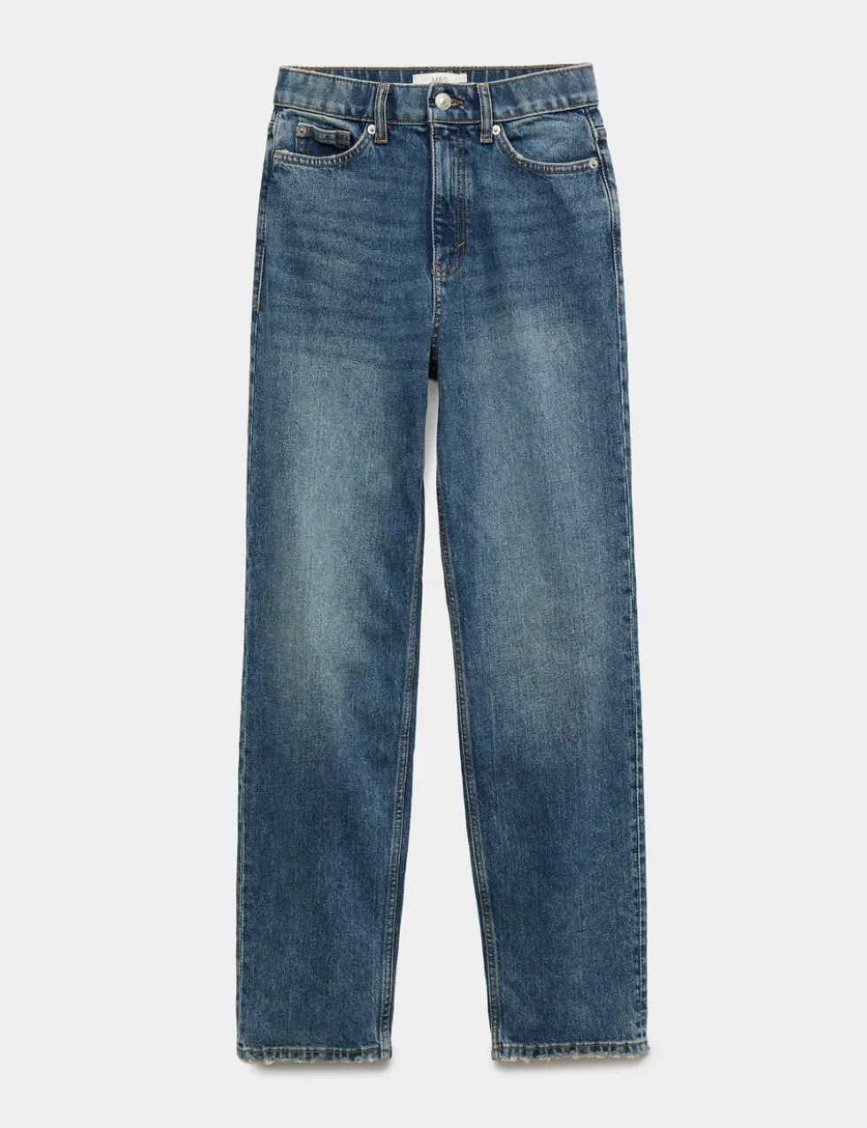 High Waisted Straight Leg Jeans