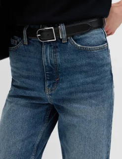 High Waisted Straight Leg Jeans