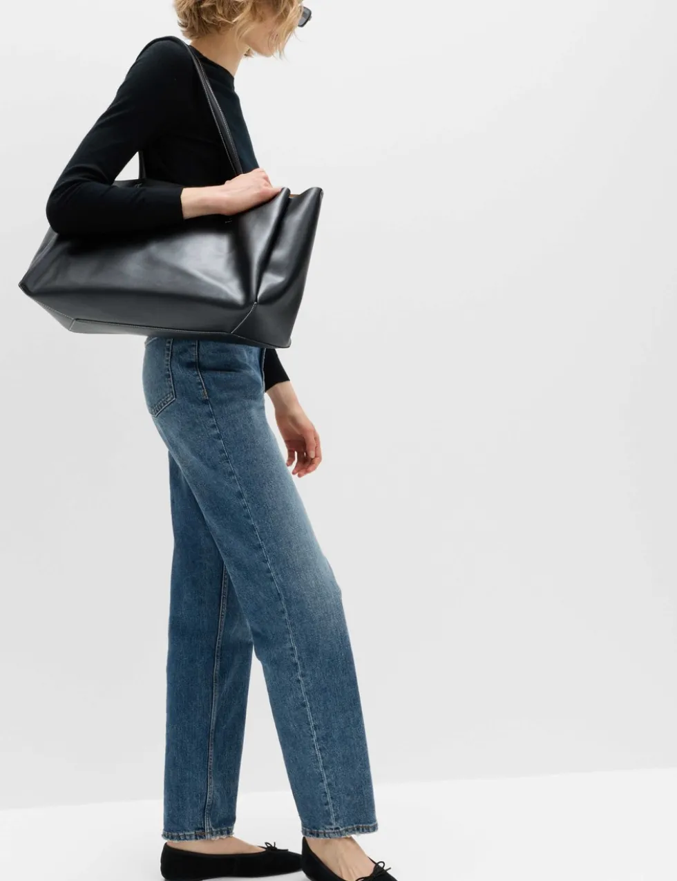 High Waisted Straight Leg Jeans