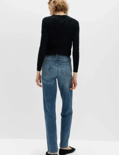 High Waisted Straight Leg Jeans