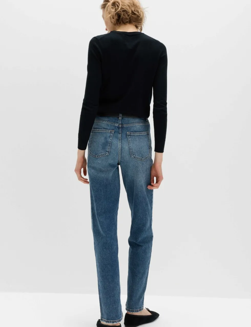 High Waisted Straight Leg Jeans