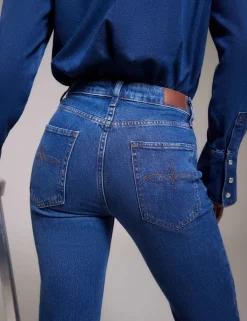 High Waisted Straight Leg Jeans
